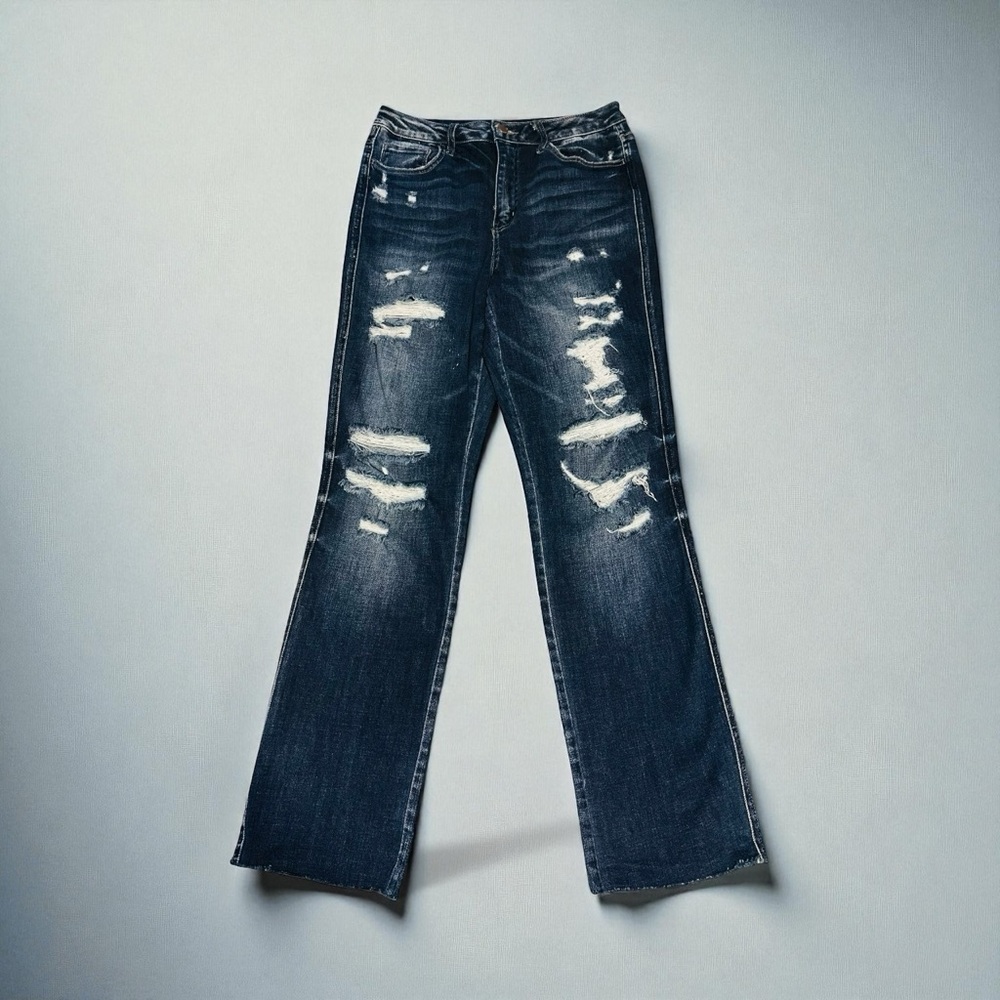 Flying Monkey - Ultra High Rise, Distressed, Straight Jeans - Size 28